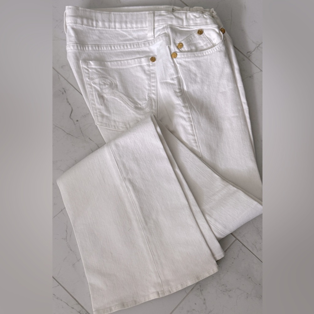 Rock and Republic Women Maternity White Denim. Size 31